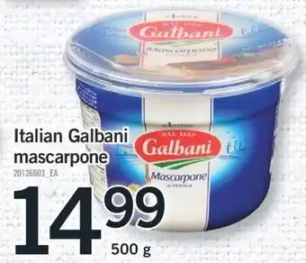 Fortinos Italian galbani mascarpone, 500 g offer