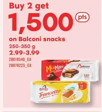 Fortinos Balconi snacks, 250-350 g offer