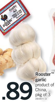 Fortinos Rooster™ garlic, pkg of 3 offer