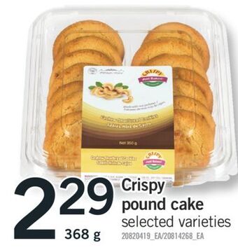 Fortinos Crispy pound cake, 368 g offer