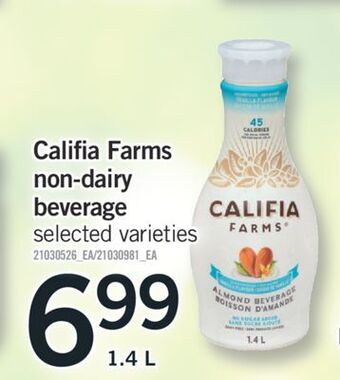 Fortinos Califia farms non-dairy beverage, 1.4 l offer