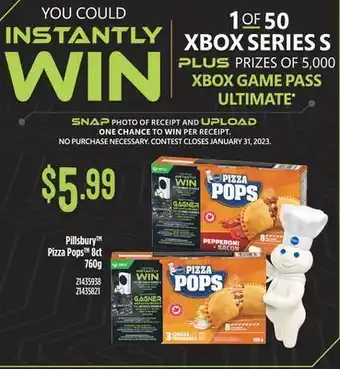 Fortinos Pillsbury™ pizza pops, 760g offer