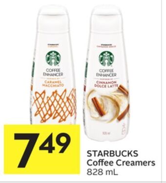 Foodland Starbucks coffee creamers 828 ml offer