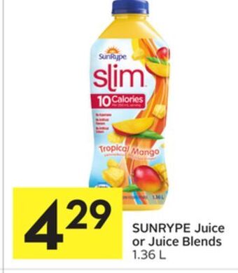 Foodland Sunrype juice or juice blends 1.36 l offer