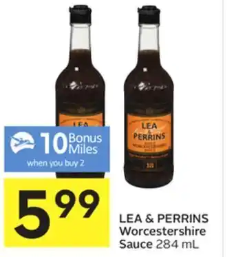 Foodland Lea & perrins worcestershire sauce 284 ml - 10 air miles® bonus miles offer