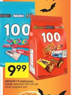 Foodland Hershey's halloween candy selected 100-125 pk offer