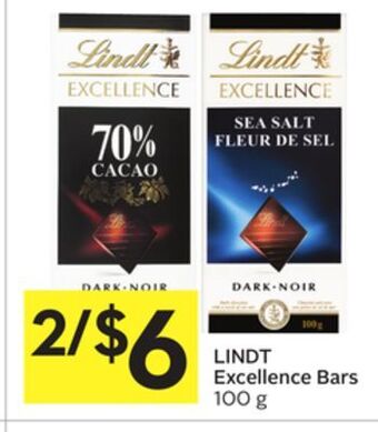 Foodland Lindt excellence bars 100 g offer
