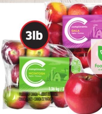 Foodland Compliments apples canada fancy selected varieties 1.36 kg offer
