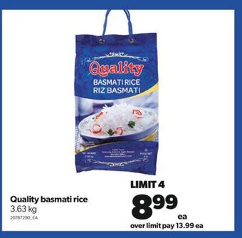 Real Canadian Superstore Quality basmati rice, 3.63 kg offer