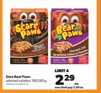 Real Canadian Superstore Dare bear paws, 168-240 g offer