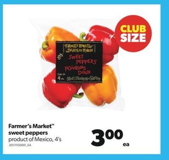 Real Canadian Superstore Farmer's market™ sweet peppers, 4's offer