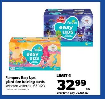 Real Canadian Superstore Pampers easy ups giant size training pants, 68-112's offer
