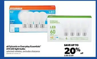 Real Canadian Superstore All sylvania or everyday essentials™ a19 led light bulbs offer