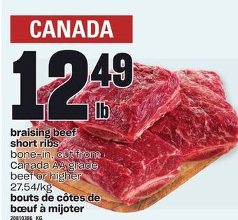 Independent Grocer Braising beef short ribs offer