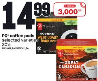 Independent Grocer Pc® coffee pods, 30's offer
