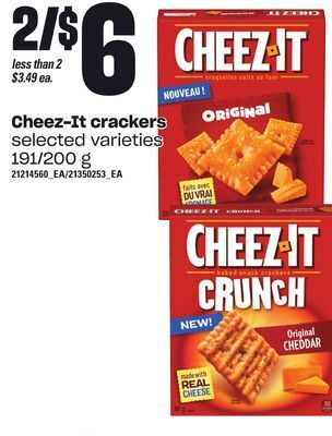 Independent Grocer Cheez-it crackers, 191/200 g offer