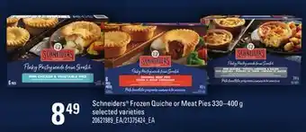 Independent Grocer Schneiders® frozen quiche or meat pies, 330–400 g offer