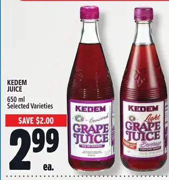 Metro Kedem juice offer