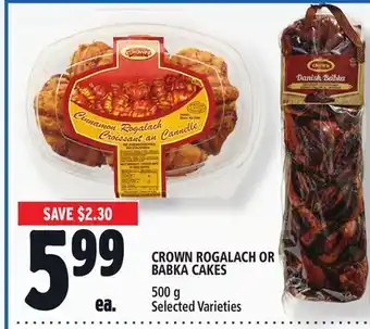 Metro Crown rogalach or babka cakes offer