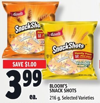 Metro Bloom's snack shots offer