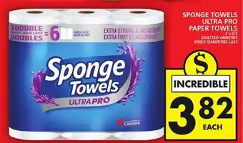 Food Basics Sponge towels ultra pro paper towels offer