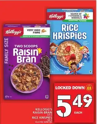 Food Basics Kellogg's raisin bran offer