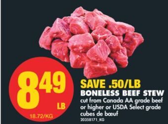 No Frills Boneless beef stew offer