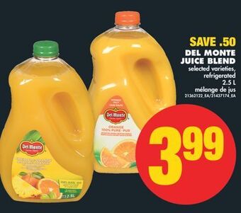 No Frills Del monte juice blend, 2.5 l offer