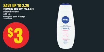 No Frills Nivea body wash, 500 ml offer