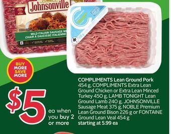 Sobeys Compliments lean ground pork offer