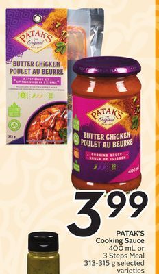 Sobeys Patak's cooking sauce offer