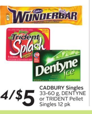 Sobeys Cadbury singles offer