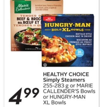 Sobeys Healthy choice simply steamers offer