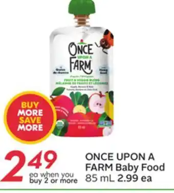 Sobeys Once upon a farm baby food offer