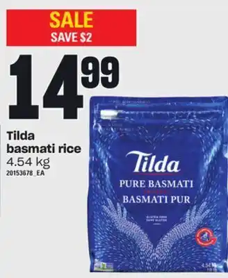 Loblaws Tilda basmati rice, 4.54 kg offer