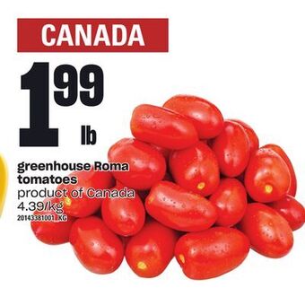 Loblaws Greenhouse roma tomatoes offer