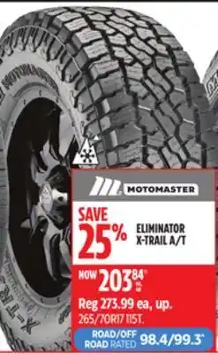 Canadian Tire Motomaster eliminator x-trail a/t on/off road truck tire offer