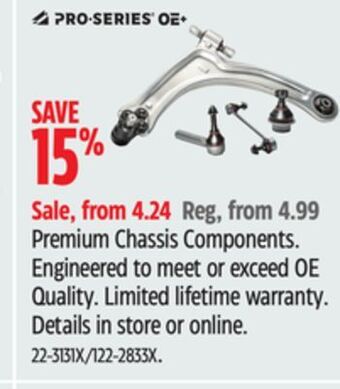 Canadian Tire Pro-series oe+ premium chassis components offer