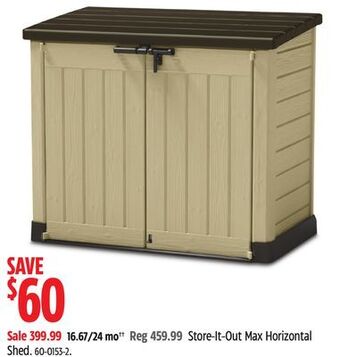 Canadian Tire Keter store-it-out max horizontal shed offer