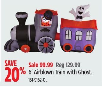 Canadian Tire 6´ airblown train with ghost offer