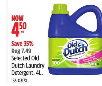 Canadian Tire Selected old dutch laundry detergent, 4l offer