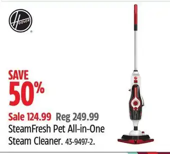 Canadian Tire Hoover steamfresh pet all-in-one steam cleaner offer