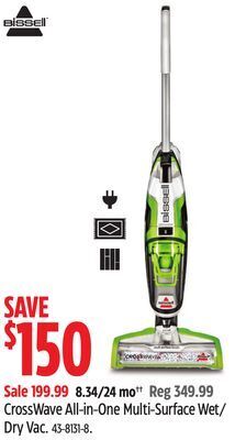 Canadian Tire Bissell crosswave all-in-one multi-surface wet/ dry vac offer