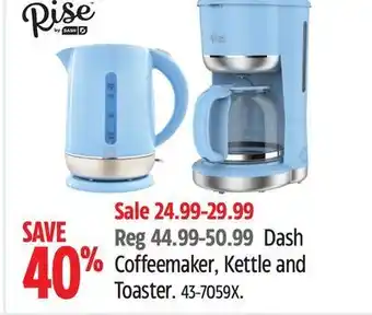 Canadian Tire Rise by dash coffeemaker, kettle and toaster offer