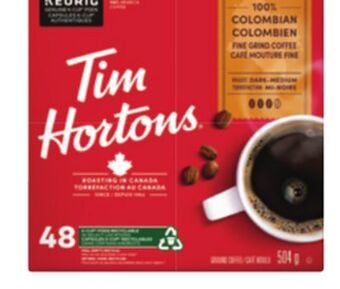 Canadian Tire Selected tim hortons k-cup pods offer