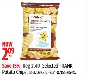 Canadian Tire Selected frank potato chips offer