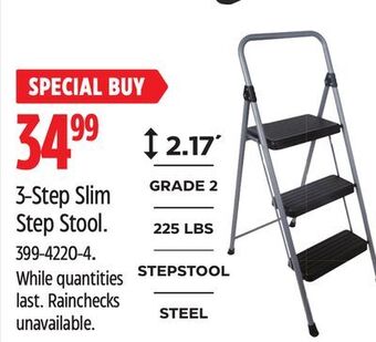 Canadian Tire 3-step slim step stool offer