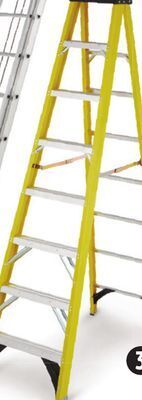 Canadian Tire Maximum type 1a fiberglass step ladder, 300-lb 8-ft offer