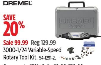 Canadian Tire Dremel 3000-1/24 variable-speed rotary tool kit offer