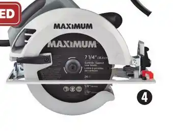 Canadian Tire Maximum 15a 71⁄4" circular saw with blade track offer